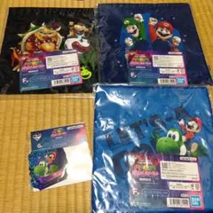 一番くじ　ザ・スーパーマリオギャラクシー・ムービー　F賞タオル　G賞ステッカー