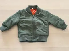 80センチ　ベビージャンバー　オリーブグリーン MA-1風