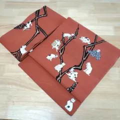 浮世絵猫×サークル模様♥二部式作り帯♥リメイク1点物♥胴回りデザインあり