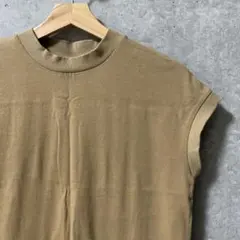 無印良品　太番手天竺編みフレンチスリーブTシャツ Mサイズ　ブラウン