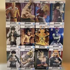 Grandista 進撃の巨人2体と猗窩座、童磨ありのフィギュア 12体セット