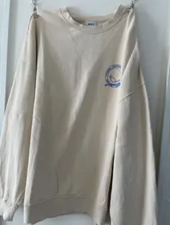 TOKYOGIRL プリント スウェット ベージュ