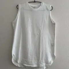 新品未使用品×UNIQLO ×ホワイト ×ノースリーブ ×Lサイズ