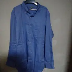 ユニクロ青色ボタンダウンシャツ Mサイズ