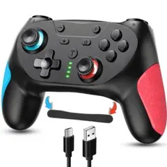 Switch コントローラー Switch2対応 1000mAh ブルーレッド