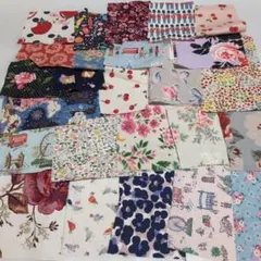 キャスキッドソンデニム生地の小さいはぎれセット25種類位