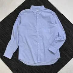 UNIQLO/綿100/ブロードシャツ/ボタンダウン/ユニセックス/通勤/L