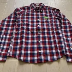 アバクロ チェック KIDS XL大人S-M相当 赤×紺×白綿100%