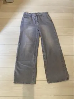 ワイドデニムパンツ グレーのサムネイル