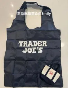 【新品タグ付き】Trader Joe’s キャンバスマイクロトート　ネイビー