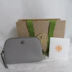 新品 TORY BURCH 新作 レザー お化粧ポーチ プレゼントOK 紙袋付のサムネイル