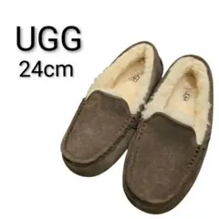 UGG スエード アンスレー モカシン 24㎝ SLATE
