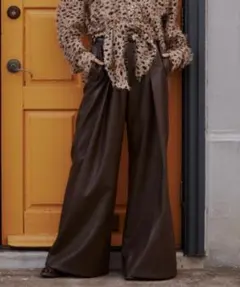 seyto サイズ3 / ヴィンテージライクフェイクレザーフレアパンツ