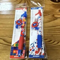ミャクミャクアクリルチャーム付きボールペンとシャープペンの2本セット
