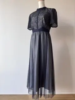 A*n様 【タグ付き・新品】ネイビー レース チュール ロングドレス