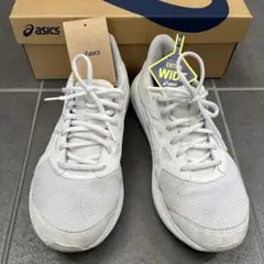 asics アシックス ジョルト4ホワイト スニーカー 25.5cmワイド