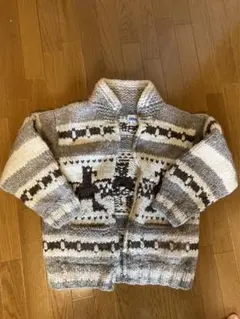 LONGHOUSE ロングハウス カウチンセーター カモ ダック カナダ製 40