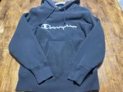Champion リバースウィーブ パーカー M ブラック　青タグ