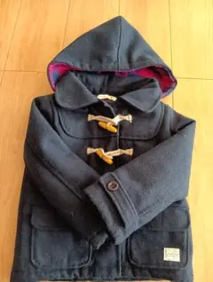ネイビー フード付き ダッフルコート 110cm