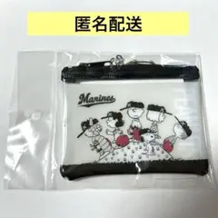 千葉ロッテマリーンズ　スヌーピー クリアポーチ　コインケース　野球応援グッズ