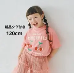 新品　p.premier グラフィックTシャツ　サーモンピンク　120cmのサムネイル