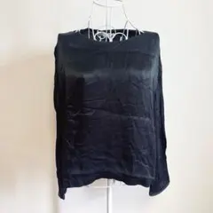 ZARA ザラ 黒の長袖トップス 光沢のある生地 ブラック レディース XS