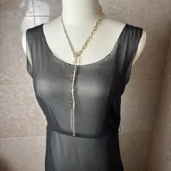 ゴールドチェーンネックレス&シルバービーズネックレス