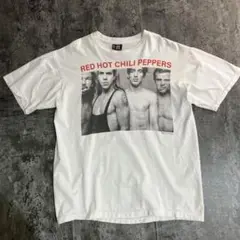 XL USA製　giant レッチリ　モノクロフォトTシャツ白　バンドT