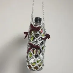 ペットボトルケース　ハンドメイド　水筒カバー　ボトルカバー バレエコア