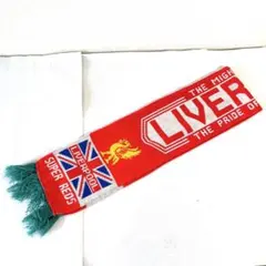 美品　vintage リバプール サッカーマフラー フリンジ付きのサムネイル