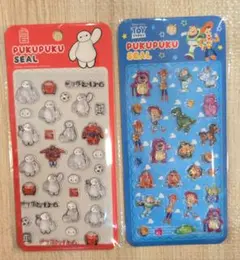 ディズニーぷくぷくシール2枚セット　ベイマックス・トイ・ストーリー