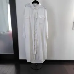 Discoatホワイト 長袖シャツワンピース