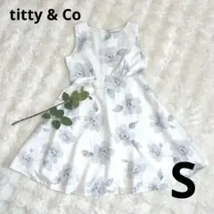 titty&Co 花柄ノースリーブミニワンピースSサイズのサムネイル