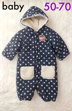 ✴︎新品未使用✴︎ デニム風 カバーオール ジャンプスーツ 50 60 70