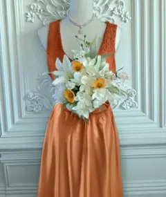 ☘ホワイト オーキッドのクラッチブーケ ・ブートニア☘　ウェディング　前撮り