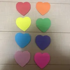 ハート型付箋 8枚セット カラフル 文房具