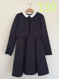 子供用フォーマルワンピース　ネイビー　グローバルワーク　XLサイズ　130