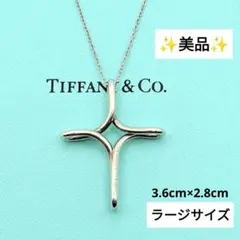 美品 ティファニー インフィニティクロス ネックレス ラージ 社外チェーン925