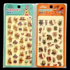 PUKUPUKUシール ズートピア くまのプーさん　ディズニー　ぷくぷくシール