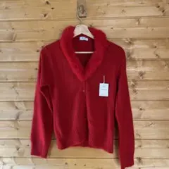 ●新品　ラビットファー　ウール　アンゴラ　カーディガン