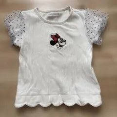 mamaraku 80 ディズニー ミニー 袖チュール Tシャツ バースデイ