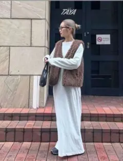 CIAOPANIC TYPY 【PON企画】クルーネックロングカットワンピース