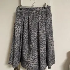 ヒョウ柄 フリル スカート