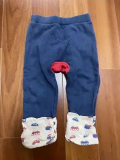 ミキハウス　ホットビスケッツ　ネイビー 車柄 バスイラスト パンツ　80cm