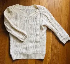 UNIQLO◆ニット◆オフホワイト◆◆アルパカ混