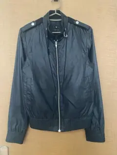 ナノユニバース レザー風 ライダースブルゾン