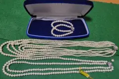 美品 パールネックレス2点とブレスレットの3点セット