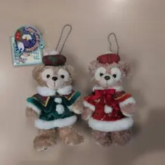 ディズニーシー　2012 クリスマス　ダッフィー　シェリーメイ　ぬいぐるみバッジ