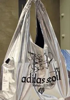 【新品】adidas 韓国限定　日本未発売　アディダス　エコバッグ　シルバー