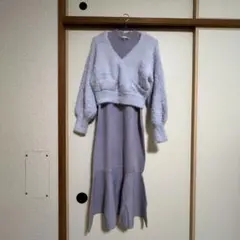 31 Sons de mode ニットワンピ トランテアン ラベンダー ブルー